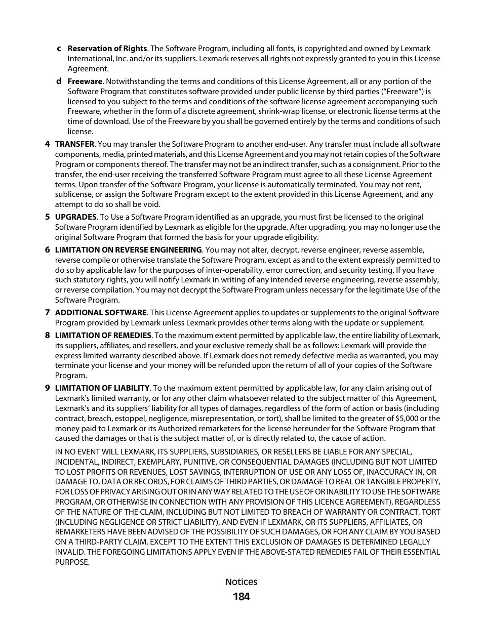 Lexmark 5300 Series User Manual | Page 184 / 194