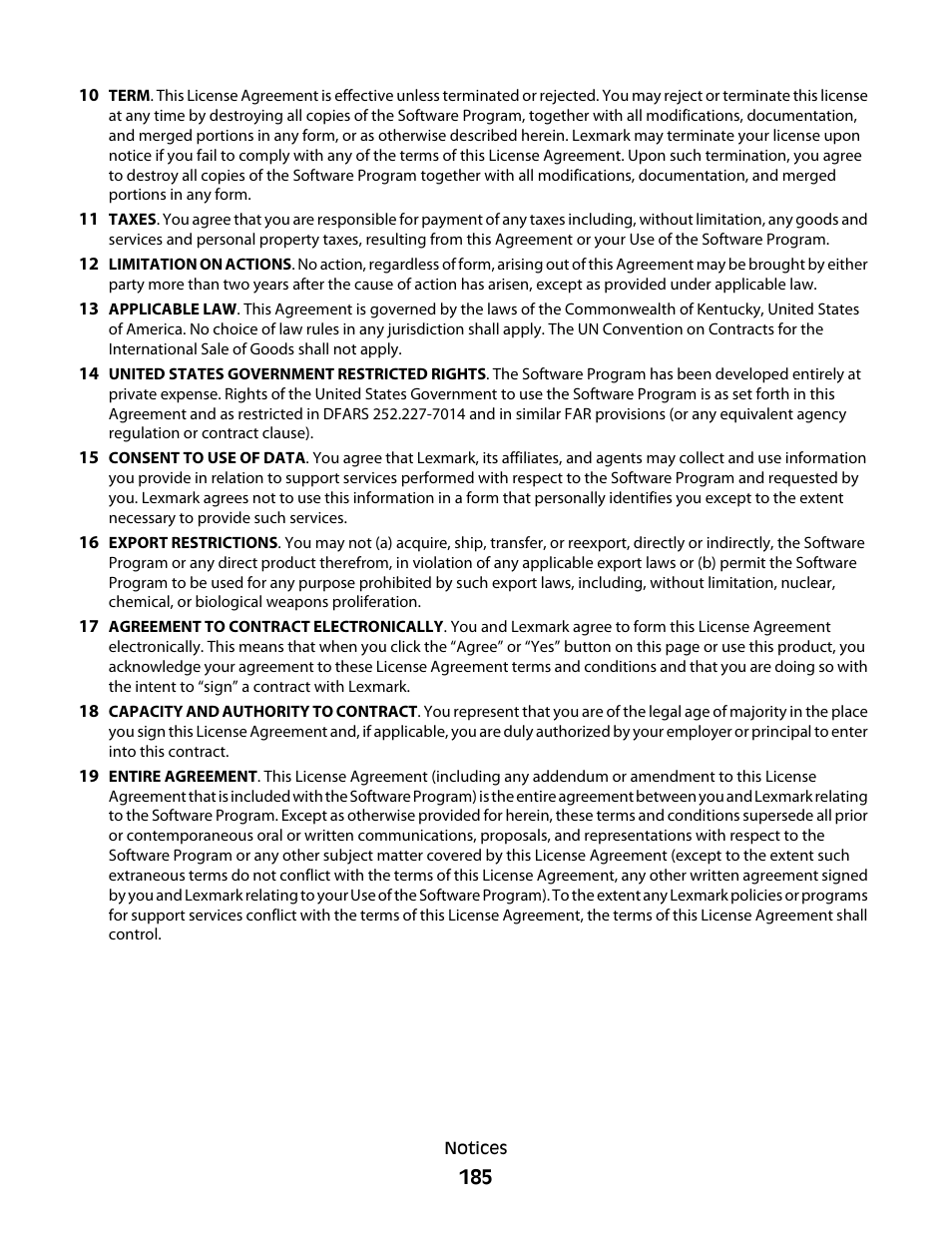 Lexmark 5300 Series User Manual | Page 185 / 194