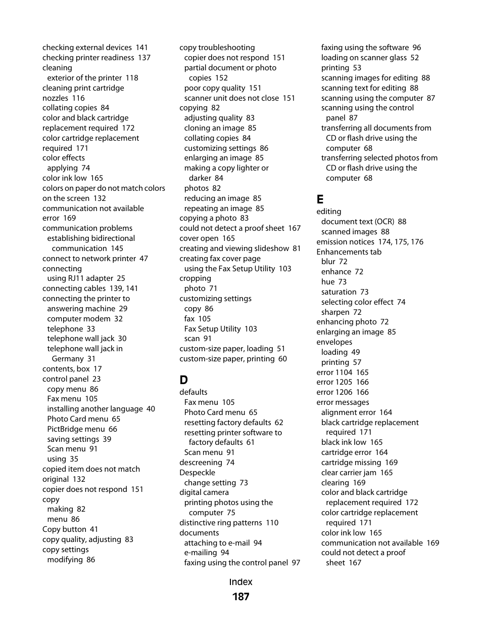 Lexmark 5300 Series User Manual | Page 187 / 194