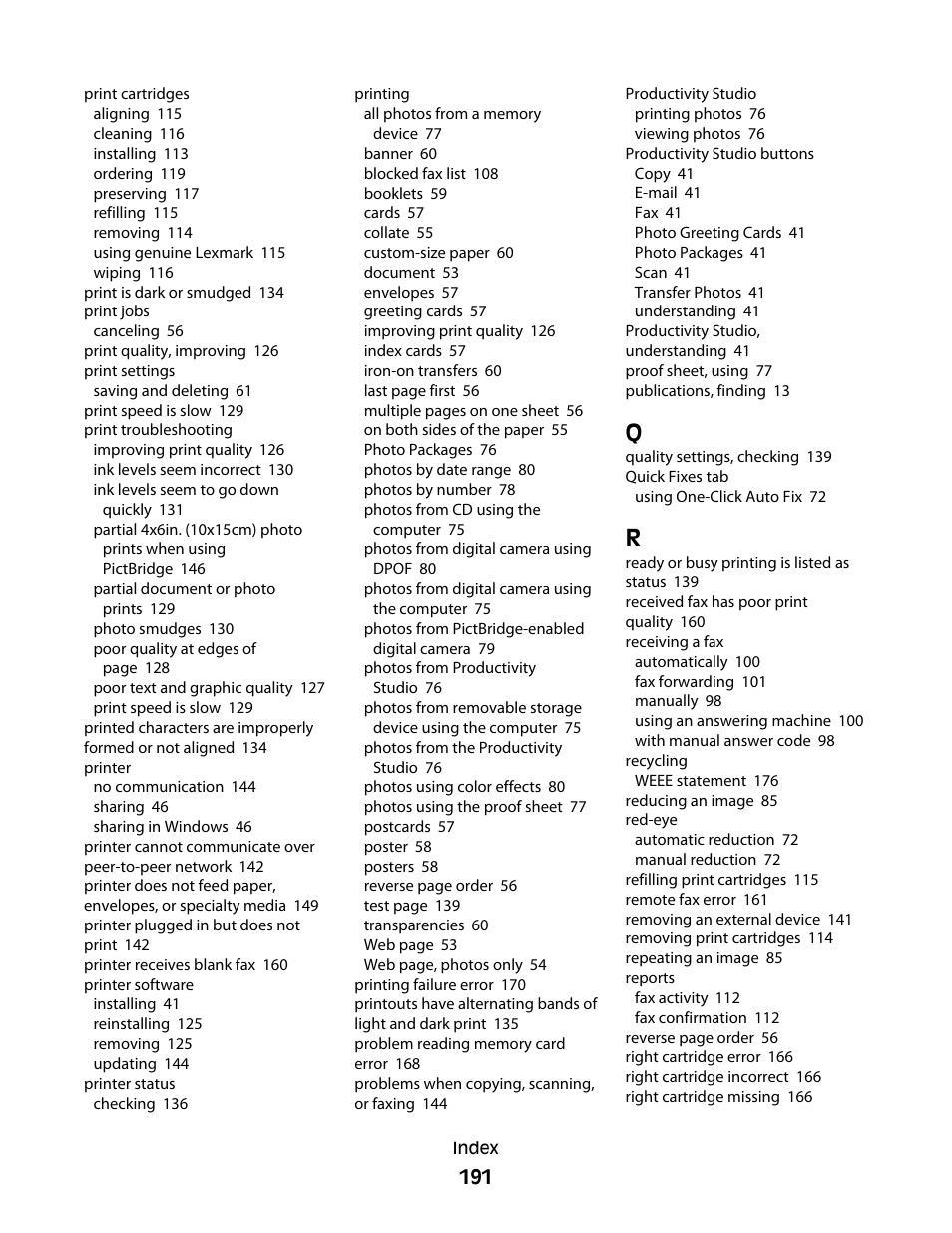 Lexmark 5300 Series User Manual | Page 191 / 194