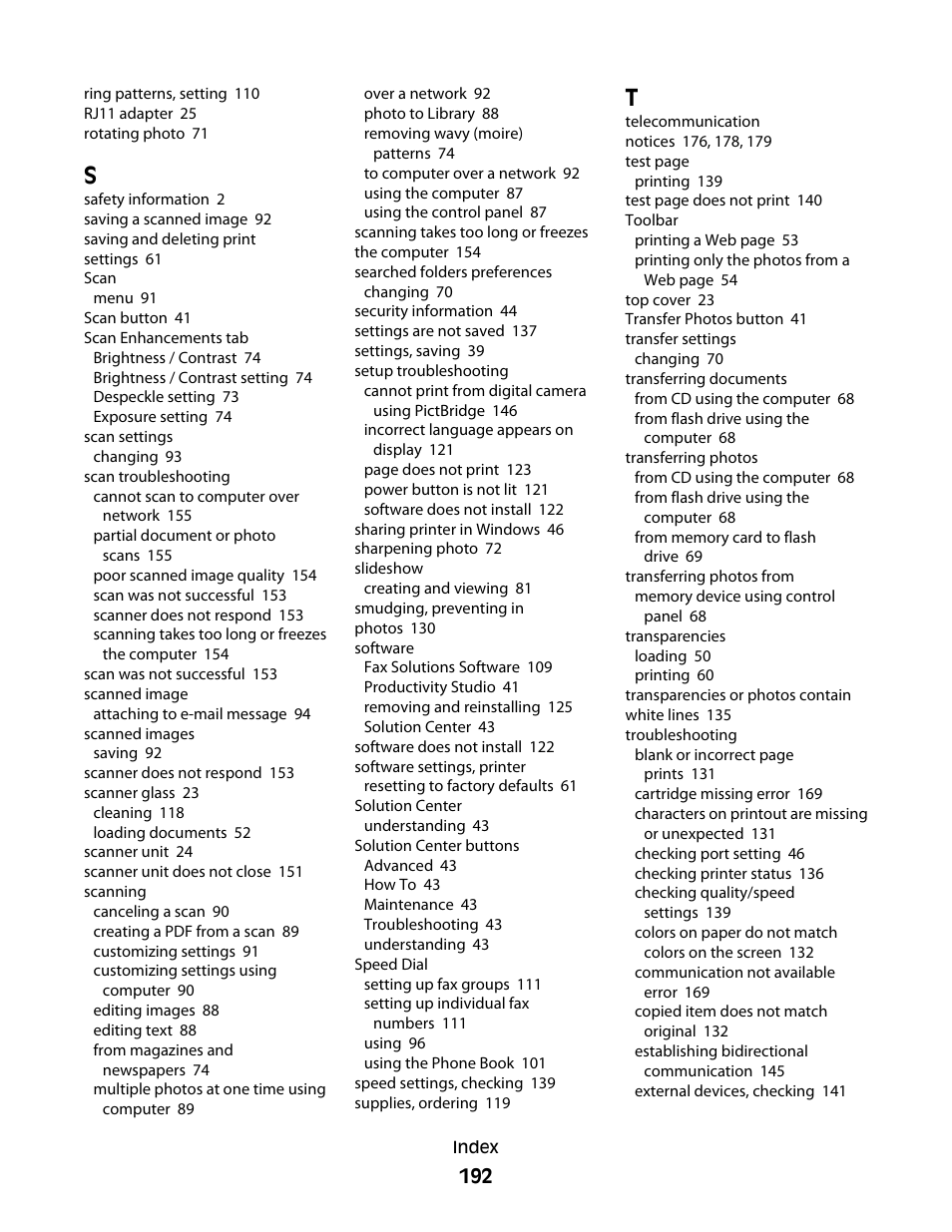 Lexmark 5300 Series User Manual | Page 192 / 194