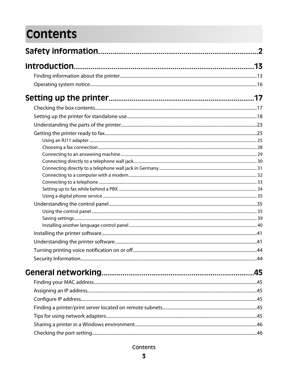 Lexmark 5300 Series User Manual | Page 3 / 194