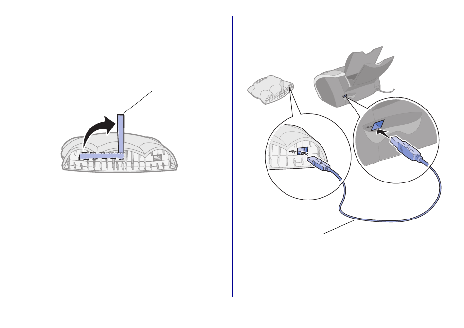 Step4: raise the printer adapter antenna, Step 4: raise the printer adapter antenna, Step 4 | Step 5, Raise the printer adapter antenna, Connect your printer adapter to your printer | Lexmark N5 User Manual | Page 9 / 47