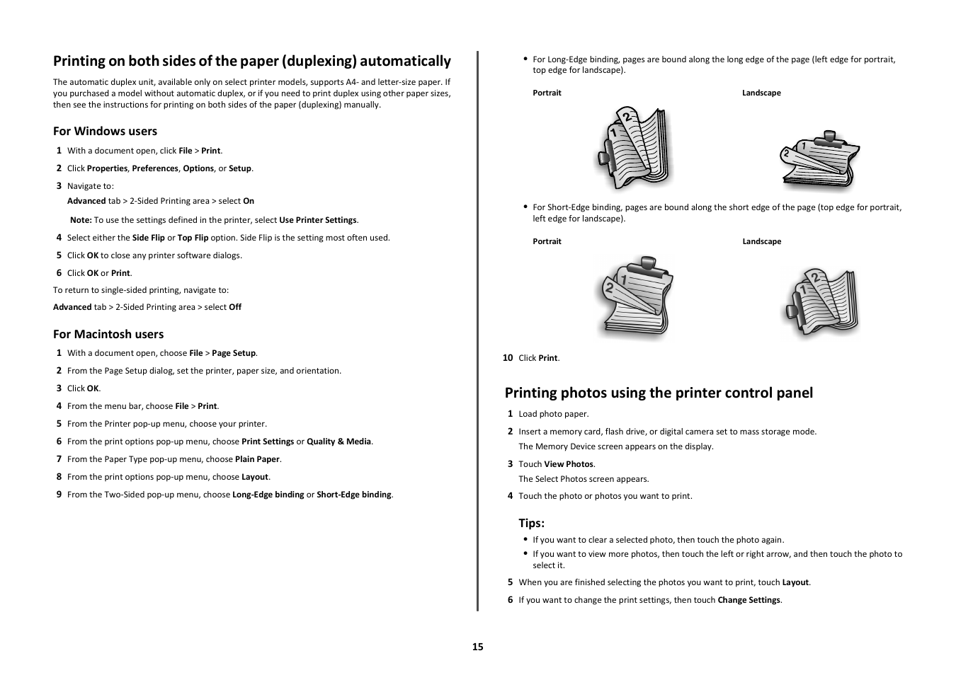 Printing photos using the printer control panel | Lexmark S600 User Manual | Page 15 / 25