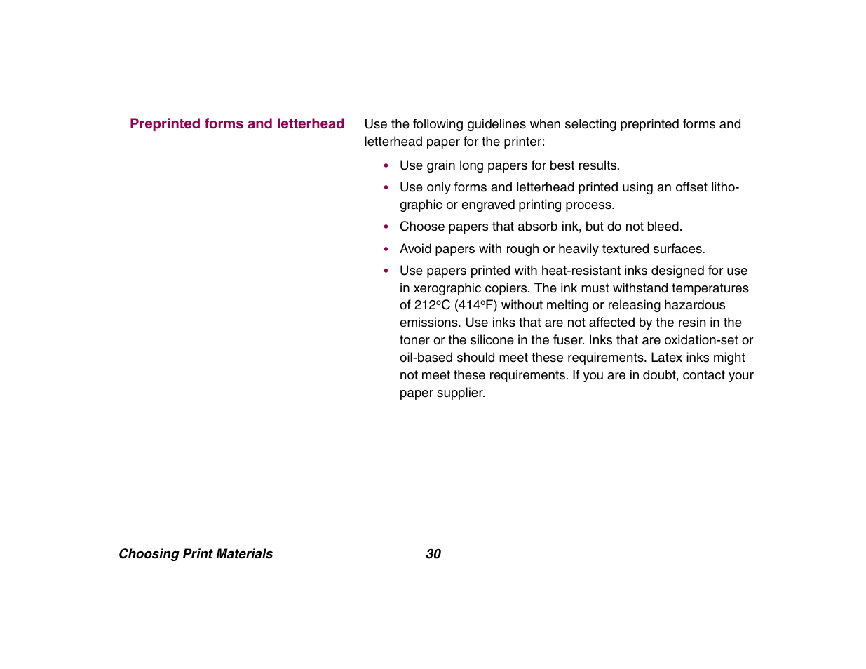 Preprinted forms and letterhead | Lexmark All in One Printer User Manual | Page 30 / 123
