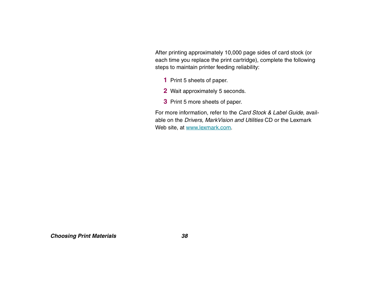 Lexmark All in One Printer User Manual | Page 38 / 123