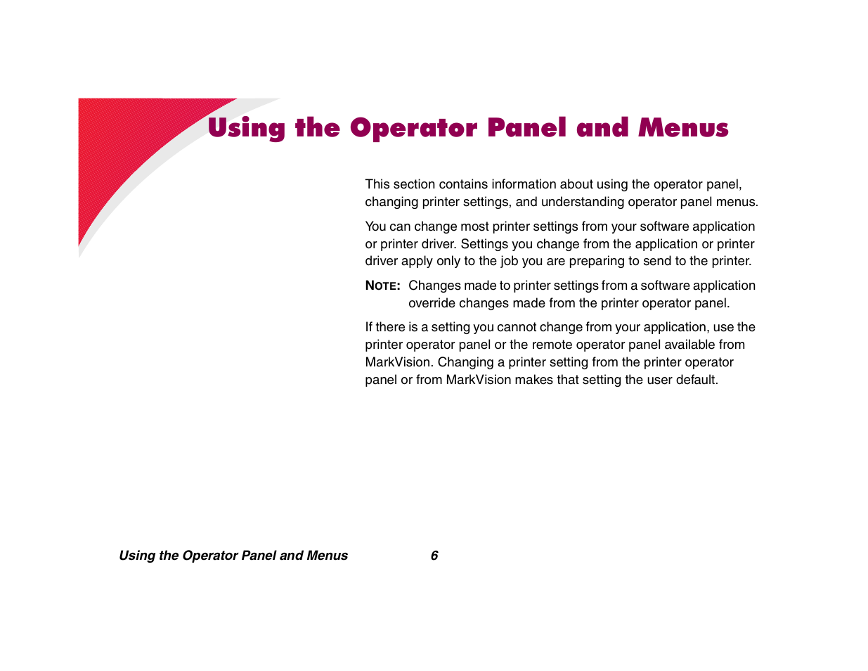Using the operator panel and menus | Lexmark All in One Printer User Manual | Page 6 / 123