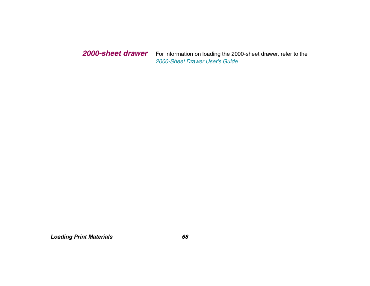 2000-sheet drawer | Lexmark All in One Printer User Manual | Page 68 / 123