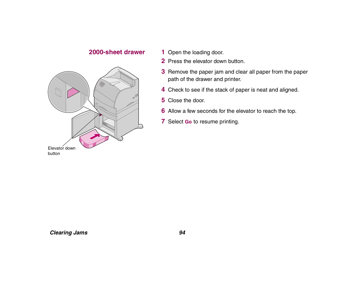 2000-sheet drawer | Lexmark All in One Printer User Manual | Page 94 / 123