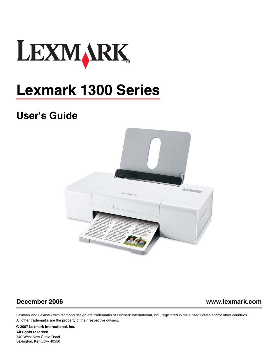Lexmark 1300 Series User Manual | 53 pages