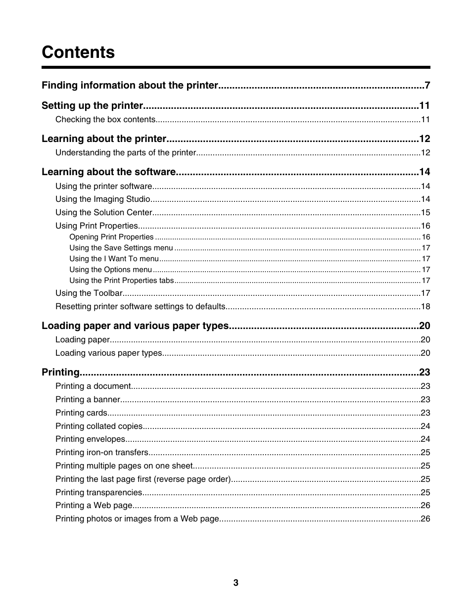 Lexmark 1300 Series User Manual | Page 3 / 53