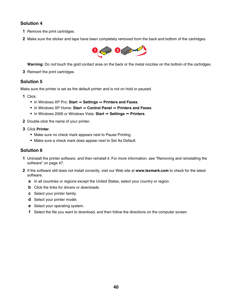 Lexmark 1300 Series User Manual | Page 40 / 53