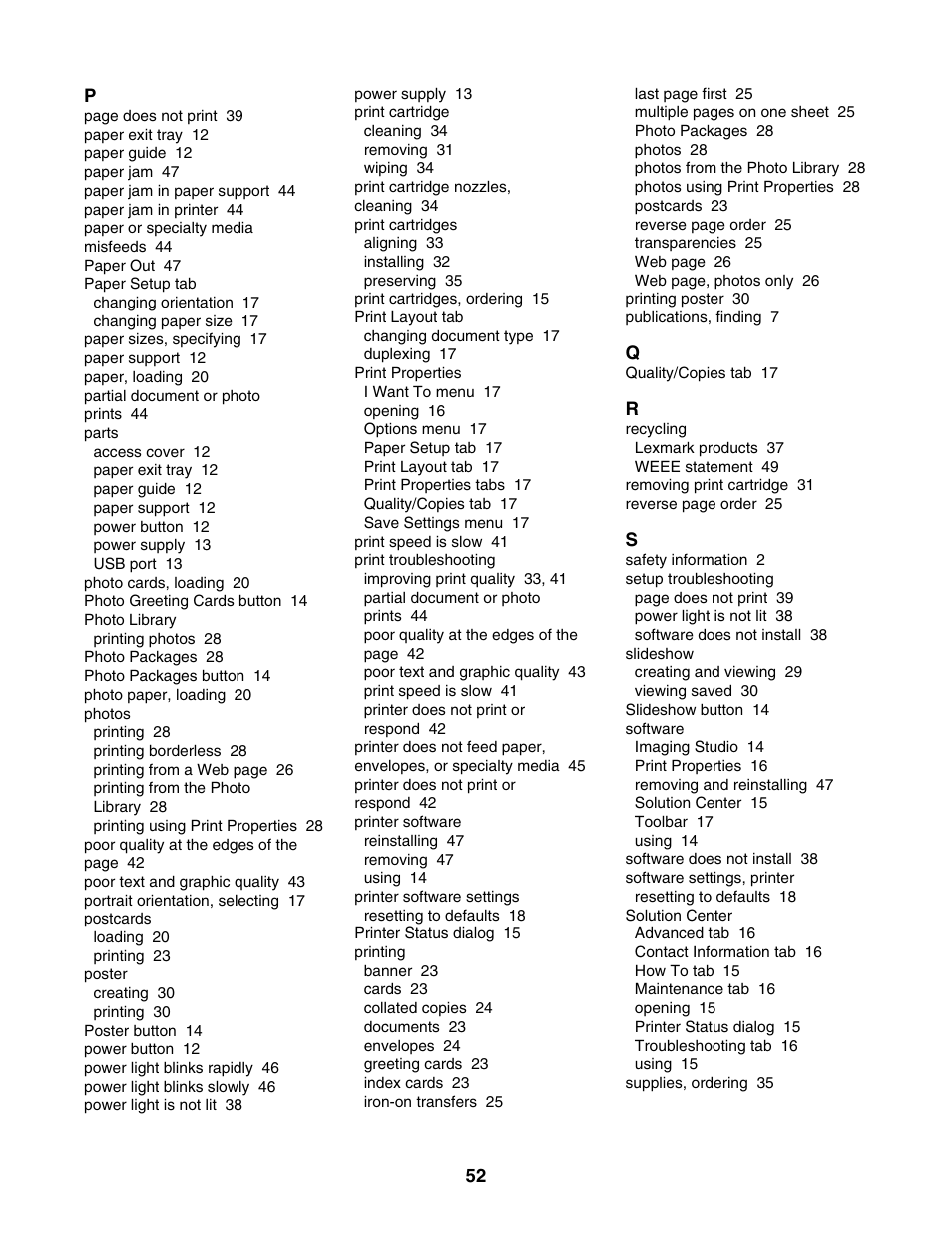 Lexmark 1300 Series User Manual | Page 52 / 53