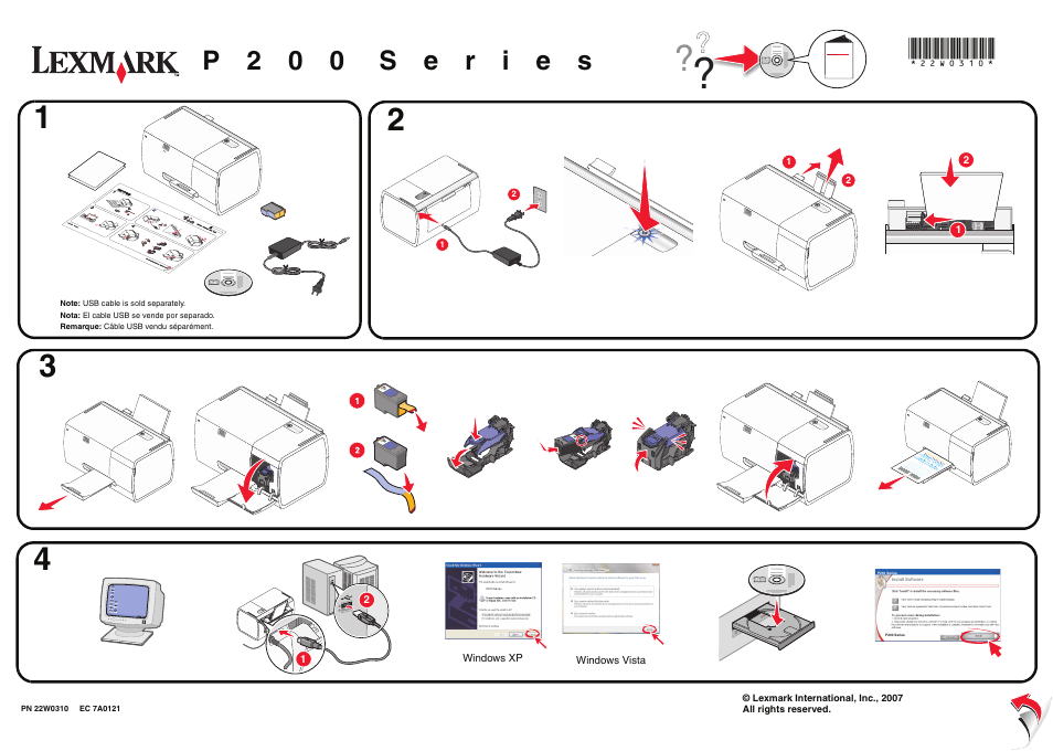 Lexmark 22W0310 User Manual | 2 pages