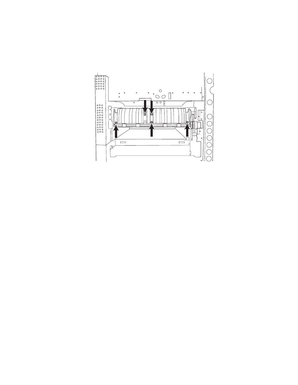 Paper carrying frame removal / roll removal | Lexmark 5056 User Manual | Page 30 / 80