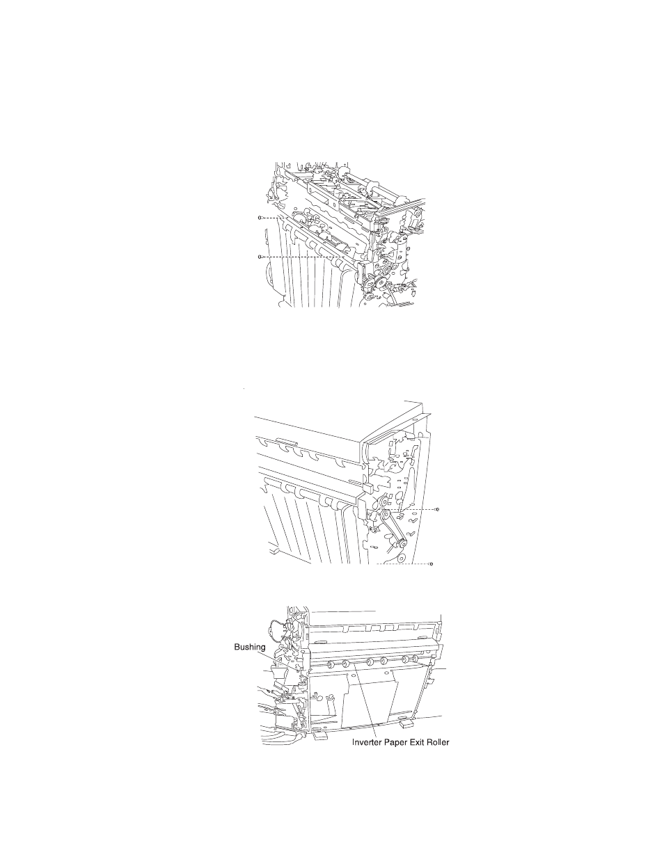 Inverter paper exit discharge brush removal, Inverter paper exit roller removal | Lexmark 5056 User Manual | Page 68 / 80