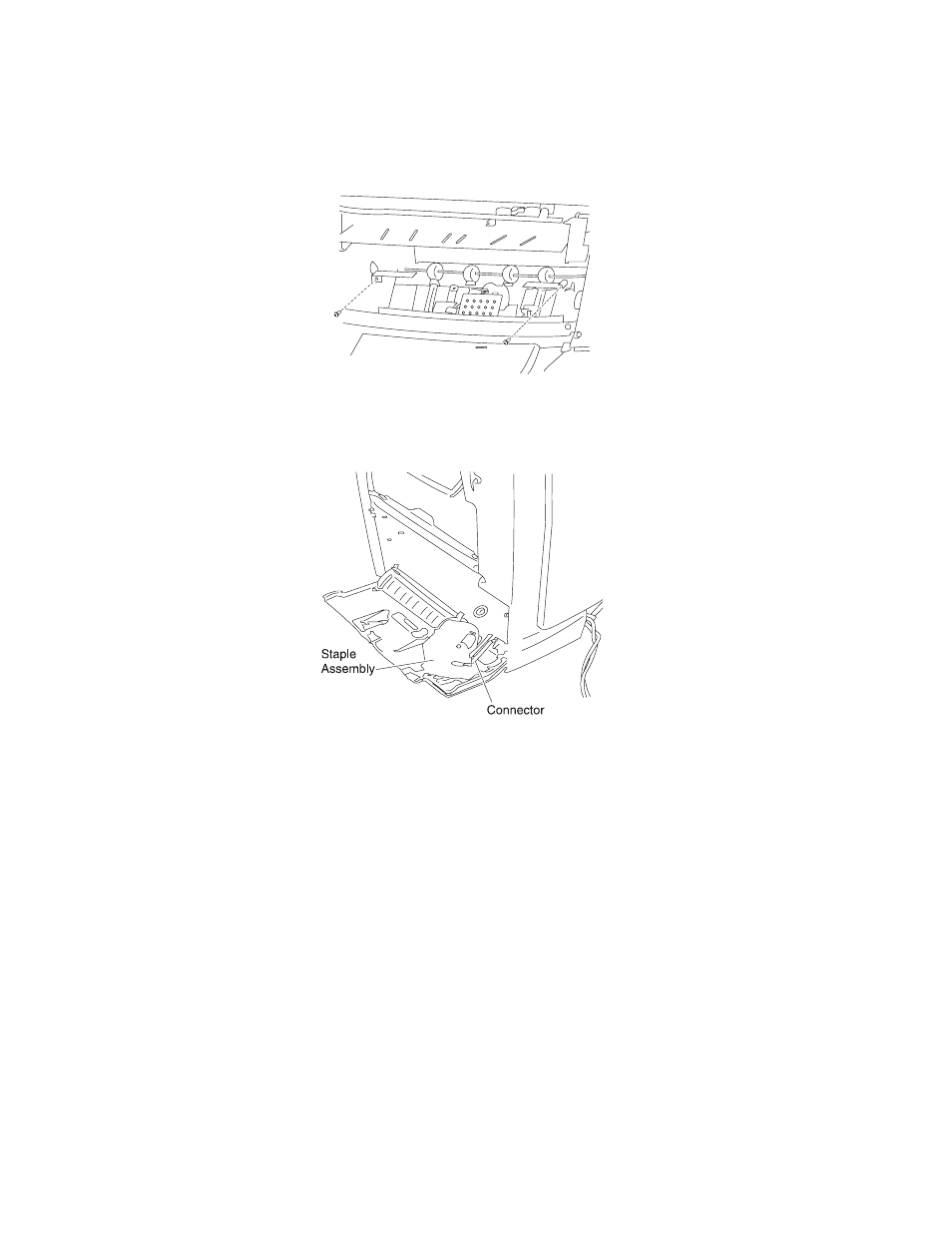 Stack area discharge brush removal, Staple unit removal | Lexmark 5056 User Manual | Page 75 / 80