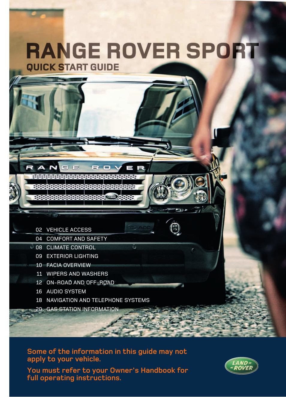 Land Rover Sport User Manual | 11 pages