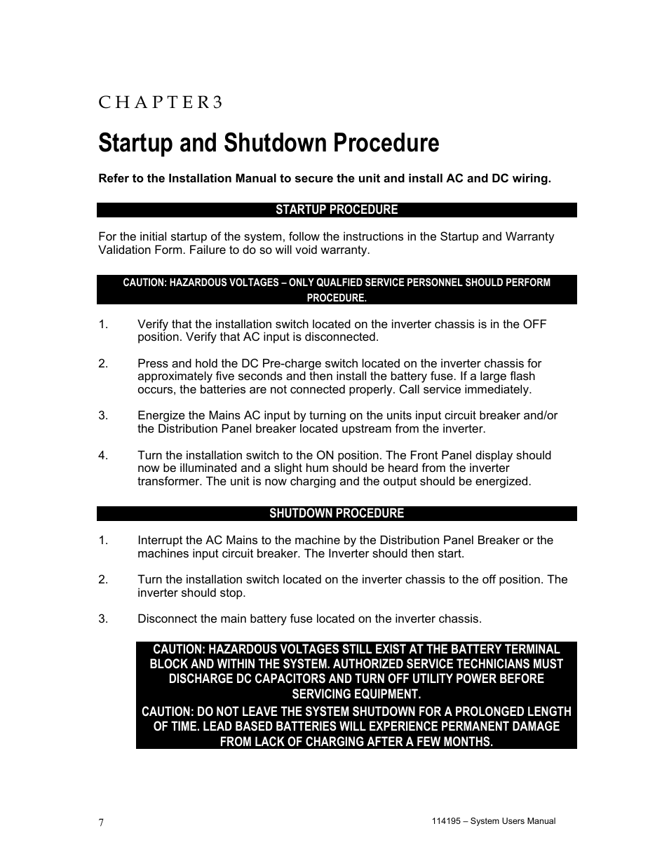 Startup and shutdown procedure | LifeWay Electric Heater User Manual | Page 8 / 18