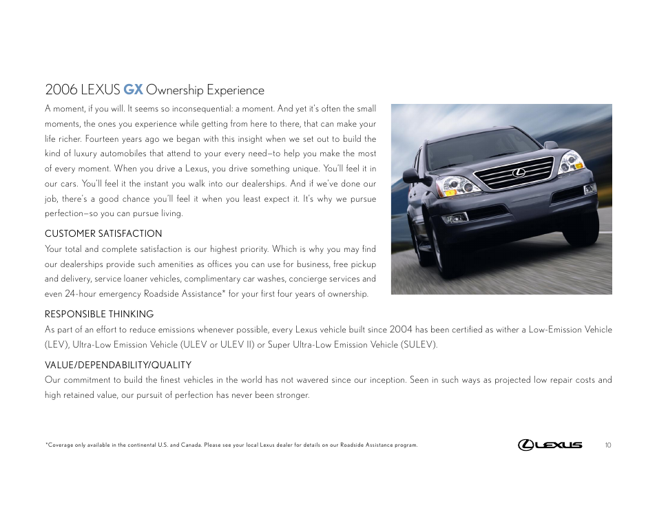 2006 lexus gx ownership experience | Lexus GX User Manual | Page 10 / 17