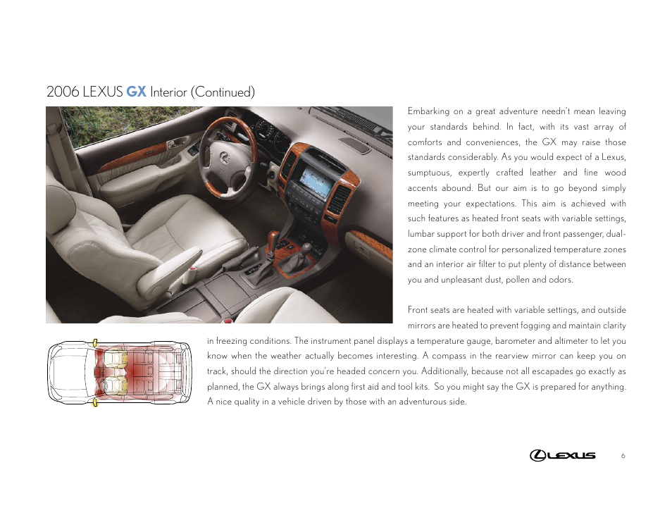 2006 lexus gx interior (continued) | Lexus GX User Manual | Page 6 / 17