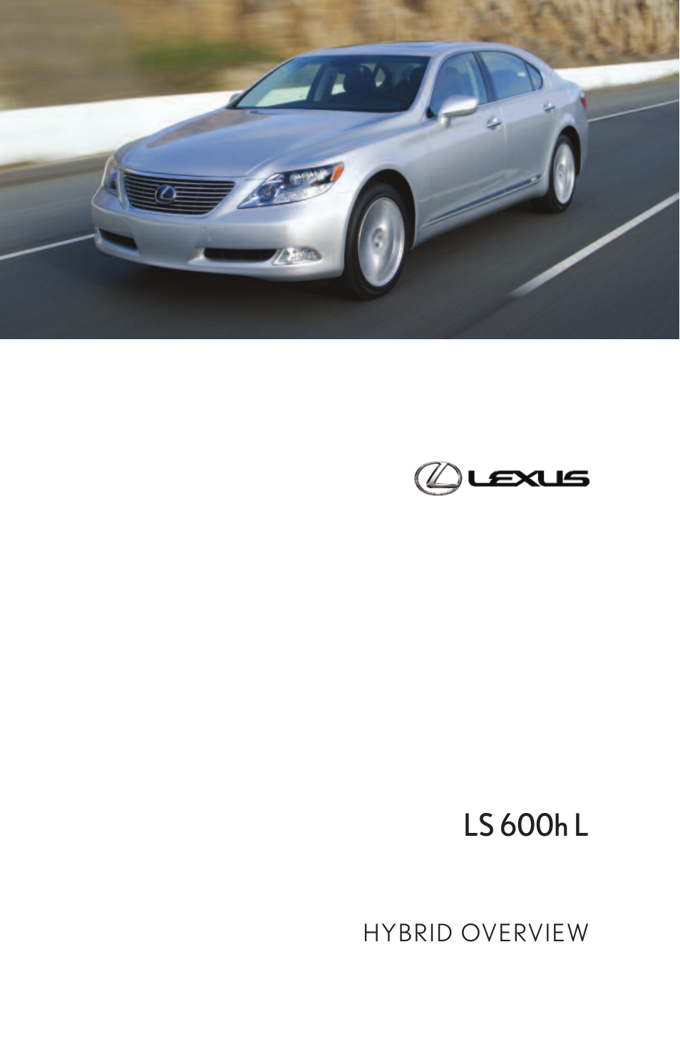 Lexus LS 600h L User Manual | 31 pages