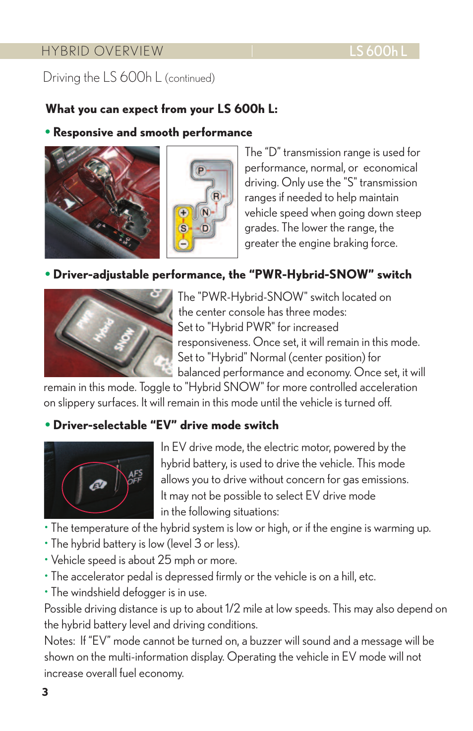 Lexus LS 600h L User Manual | Page 6 / 31