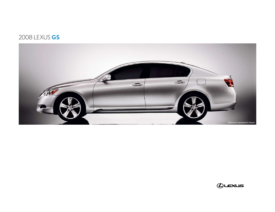 Lexus 2008 GS User Manual | 18 pages