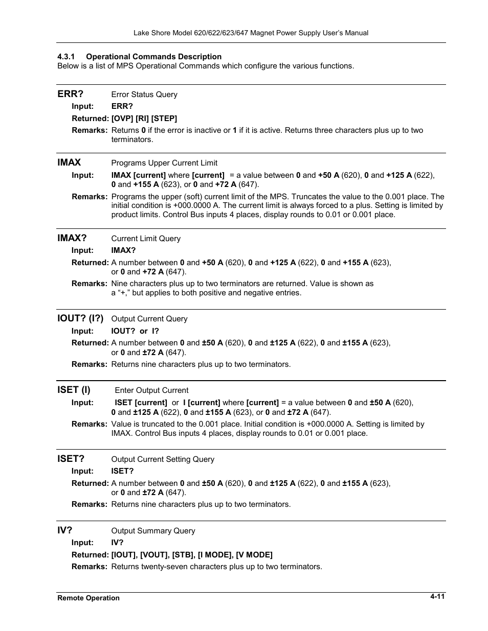 Imax, Iout? (i?), Iset (i) | Iset | Lakeshore Learning  Materials 622 User Manual | Page 49 / 90