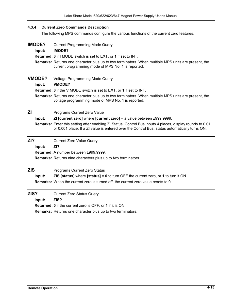 Imode, Vmode | Lakeshore Learning  Materials 622 User Manual | Page 53 / 90