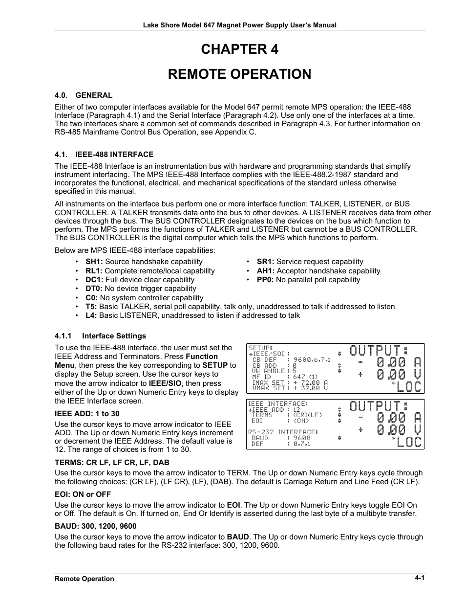 Chapter 4, Remote operation | Lakeshore Learning  Materials 647 User Manual | Page 31 / 72