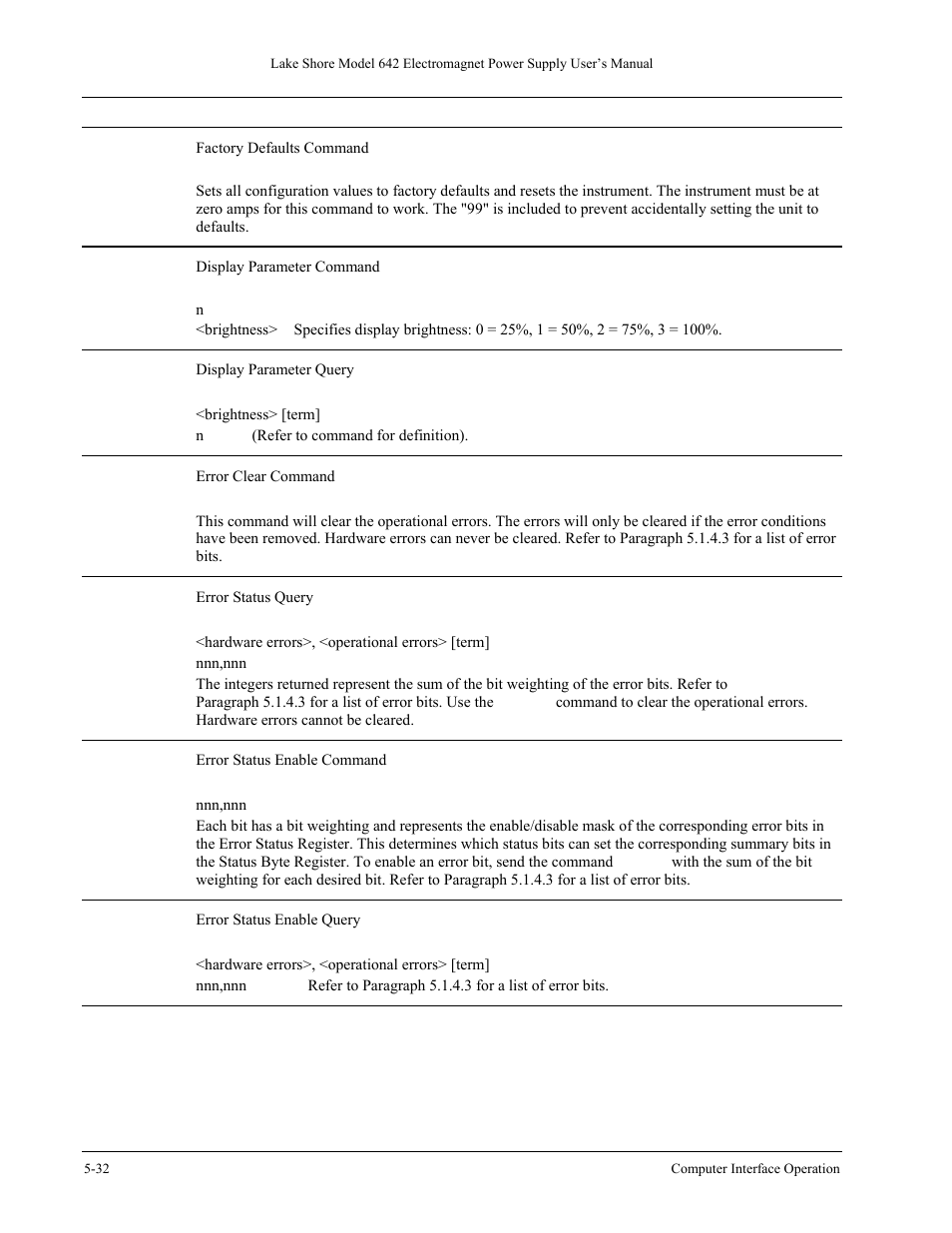 Dflt, Disp, Ercl | Erst, Erste | Lakeshore Learning  Materials 642 User Manual | Page 84 / 122