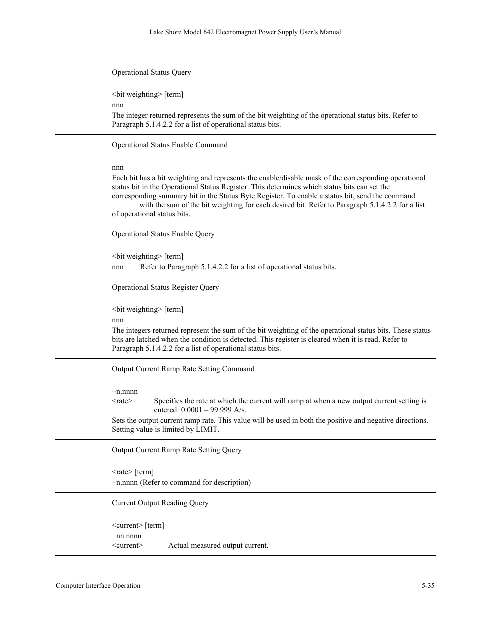 Opst, Opste, Opstr | Rate, Rdgi | Lakeshore Learning  Materials 642 User Manual | Page 87 / 122