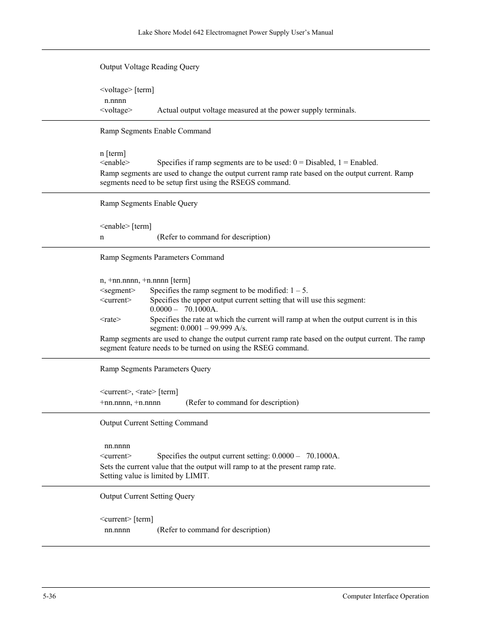 Rdgv, Rseg, Rsegs | Seti | Lakeshore Learning  Materials 642 User Manual | Page 88 / 122