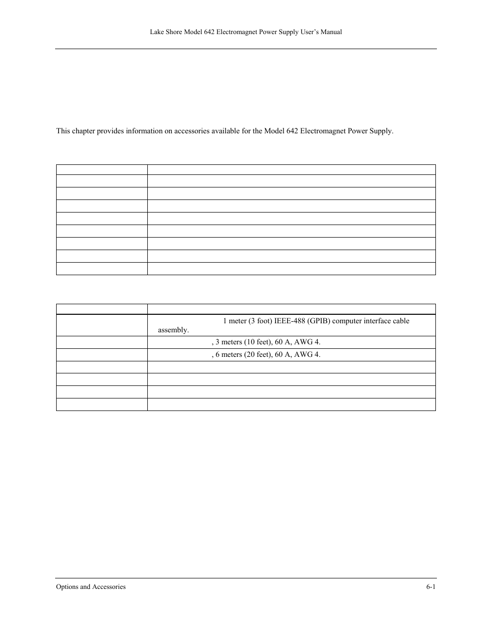 Chapter 6, Options and accessories | Lakeshore Learning  Materials 642 User Manual | Page 91 / 122