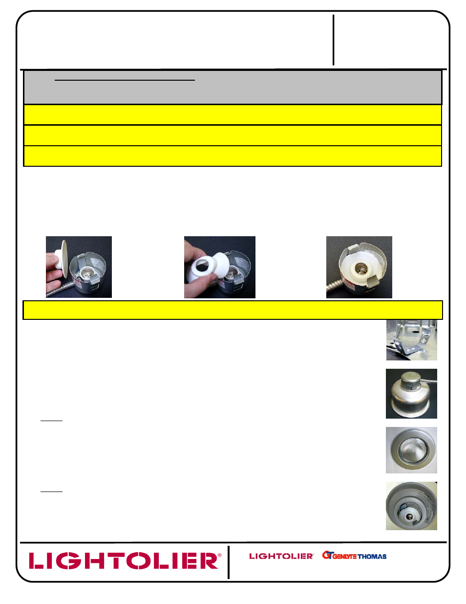 Lightolier 1184WH User Manual | 2 pages