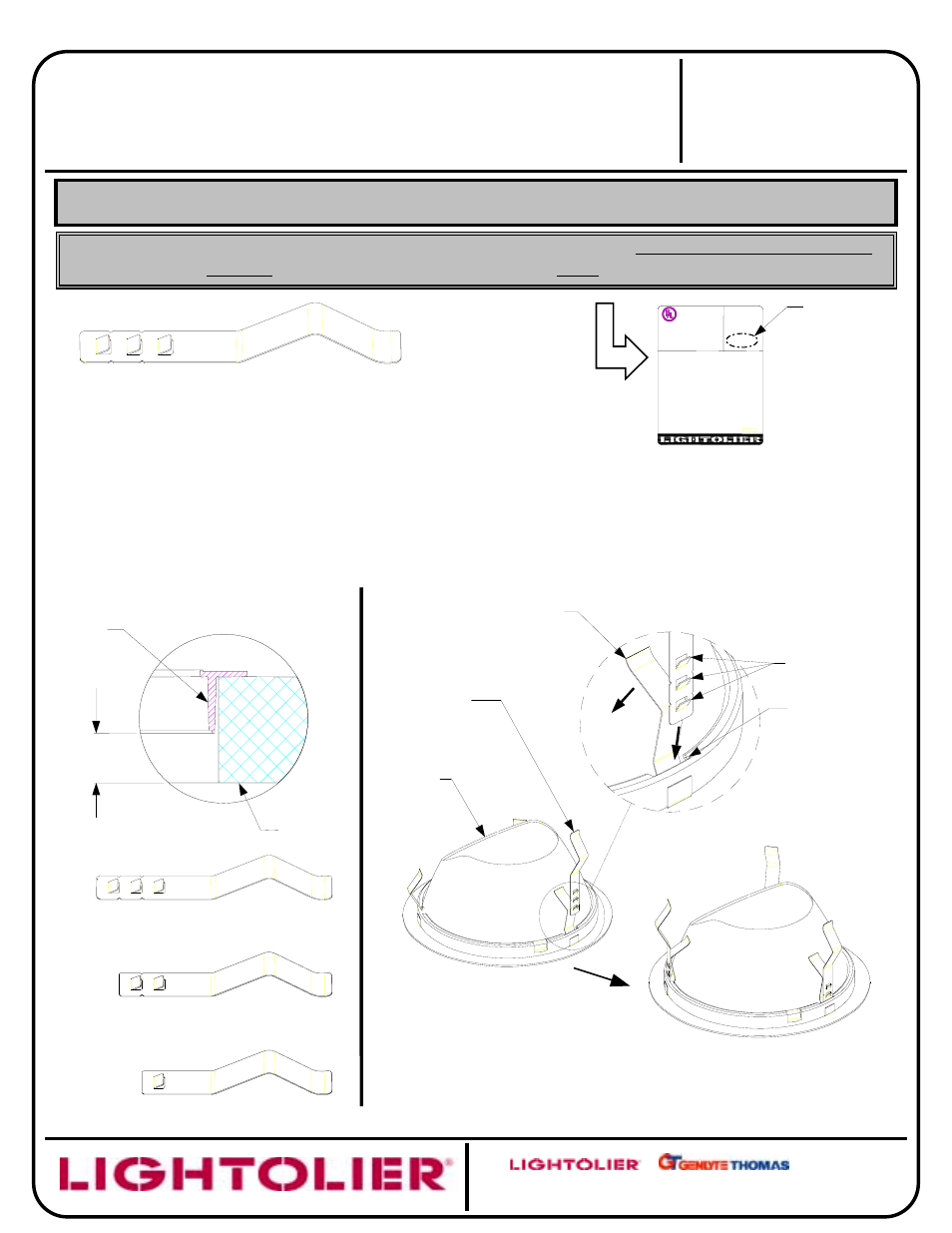 Lightolier LytespanTrack Lighting System C6TCAA User Manual | 1 page