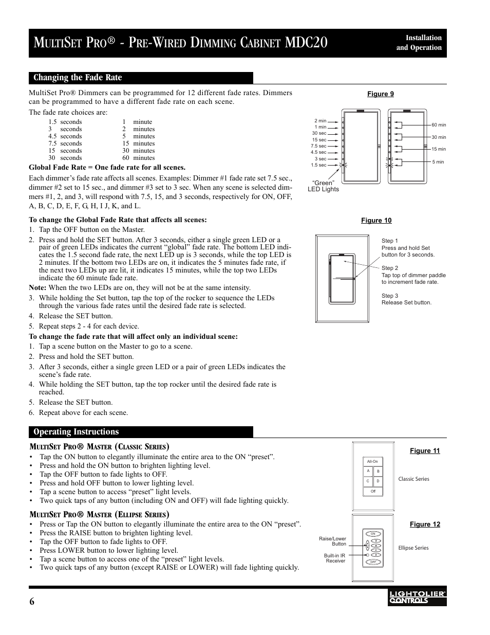 Mdc20, Ulti, Ired | Imming, Abinet | Lightolier MULTISET PRO MDC20 User Manual | Page 6 / 8