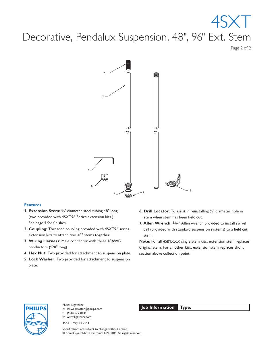 4sxt | Lightolier Architectural Decorative 4SXT User Manual | Page 2 / 2