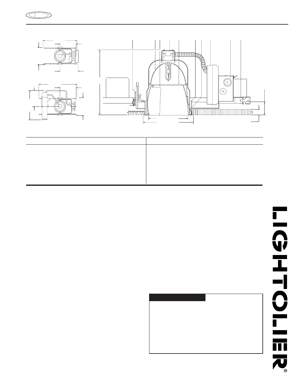 Lightolier Calculite HID Wall Wash C6T6W User Manual | 2 pages