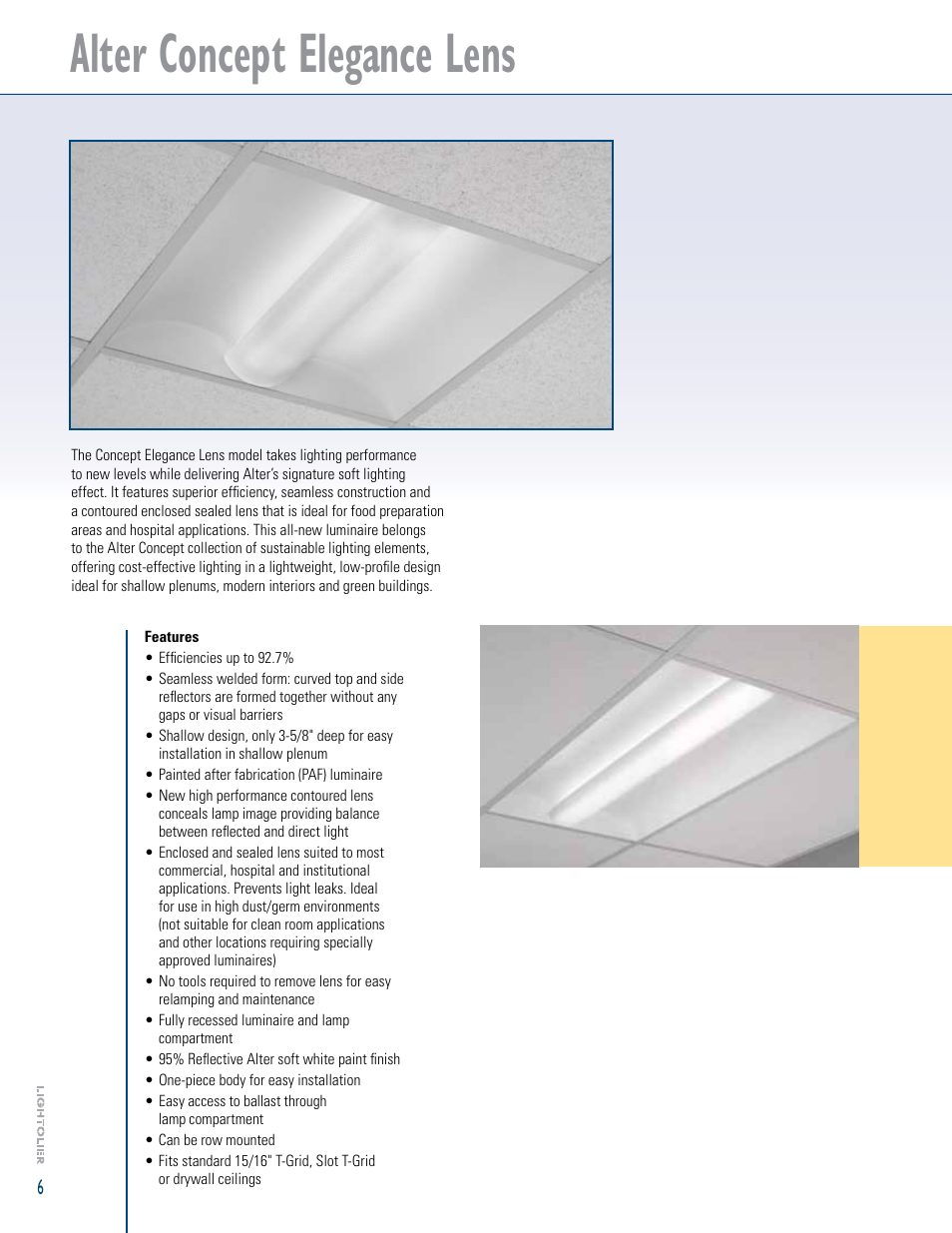 Alter concept elegance lens | Lightolier Alter Concept Elegance Glass LOL99930 User Manual | Page 8 / 24