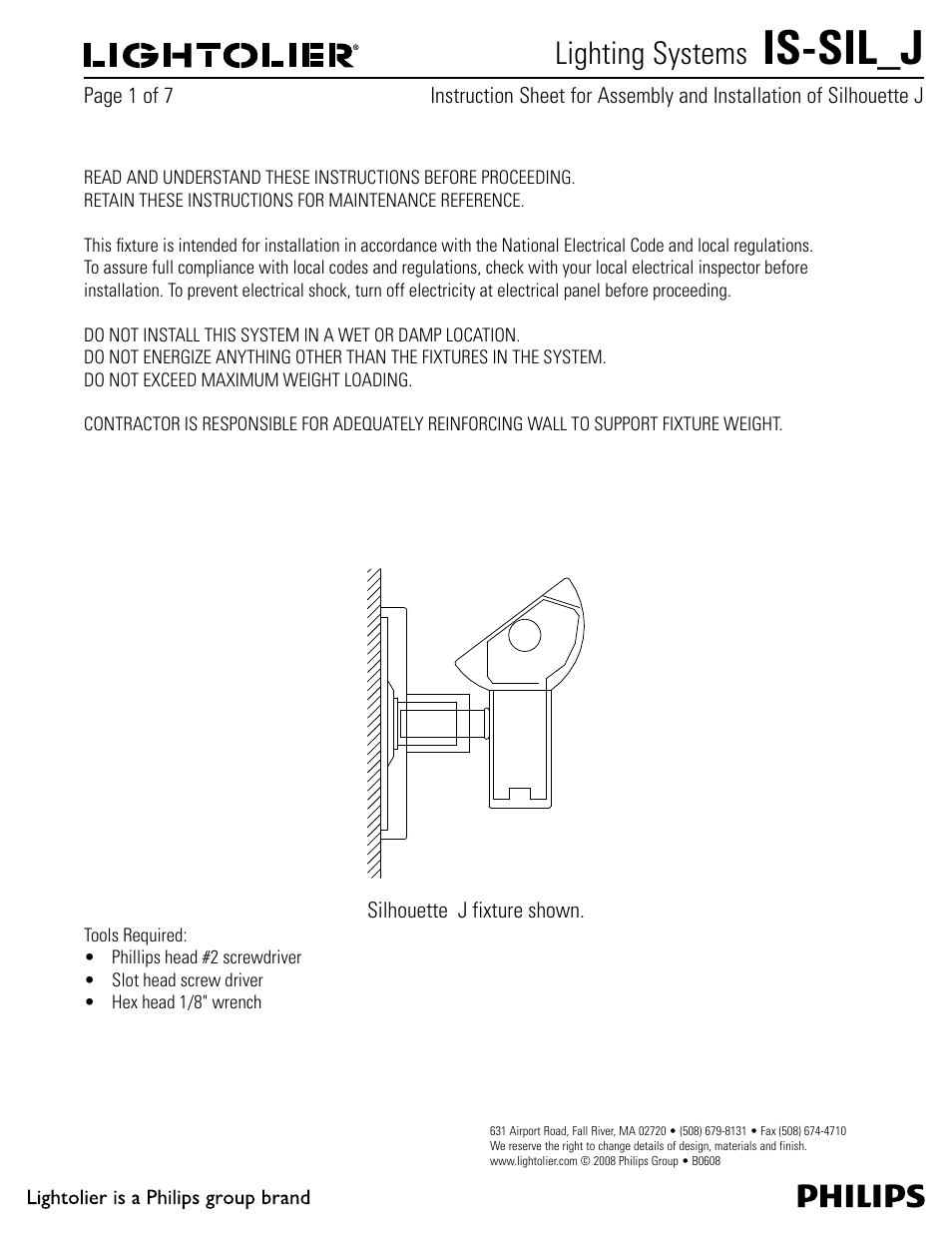 Lightolier IS-SIL_J User Manual | 7 pages