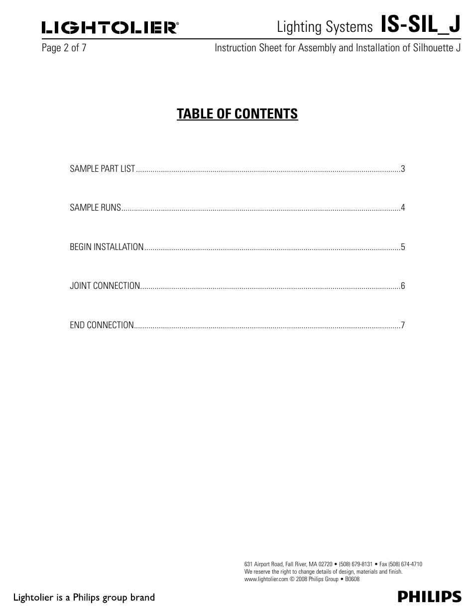 Lightolier IS-SIL_J User Manual | Page 2 / 7