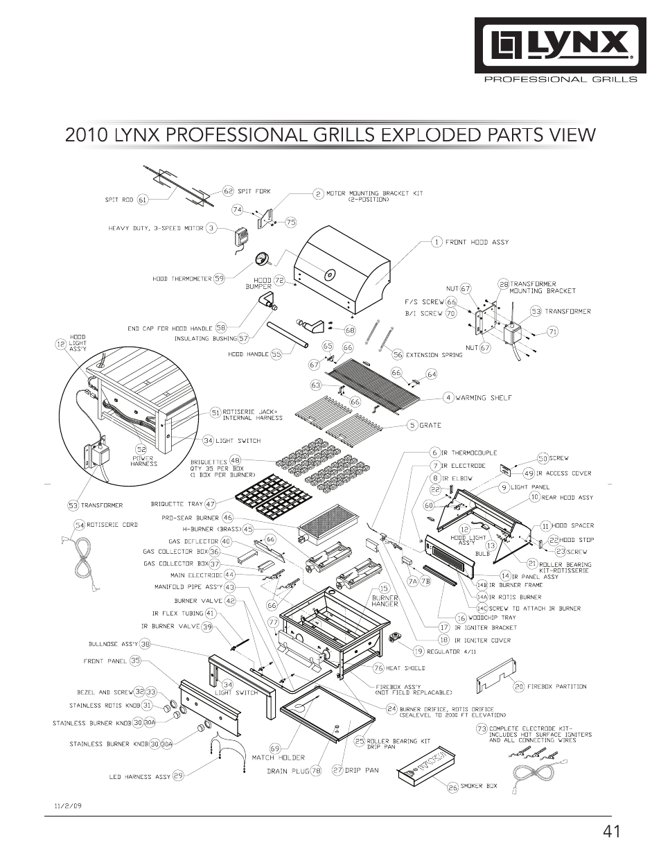 Lynx Professional Grills 42" Free Standing Grill L42PSR-1 User Manual | Page 41 / 48