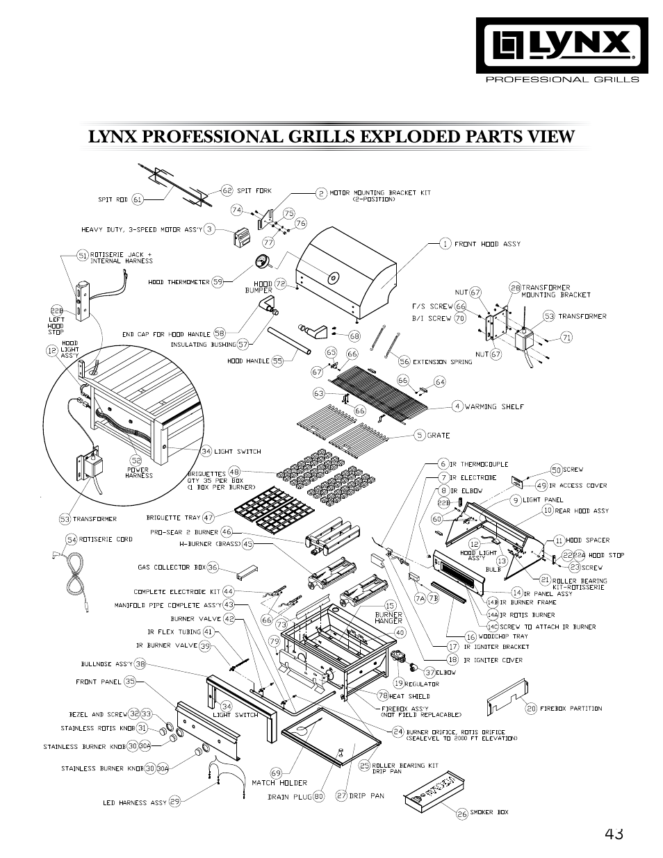 Lynx Professional Grills 27" Free Standing Grill L27PSR-2 User Manual | Page 43 / 48