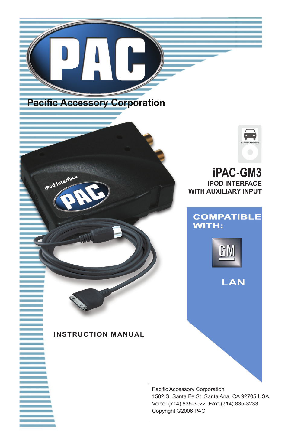 PAC Ipac GM3 User Manual | 15 pages