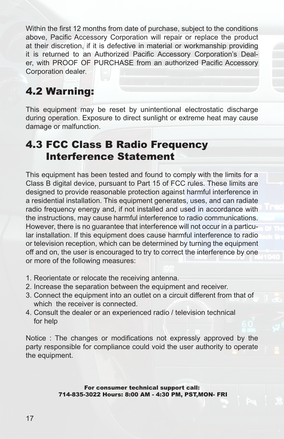 2 warning | PAC Ipac GM3 User Manual | Page 15 / 15