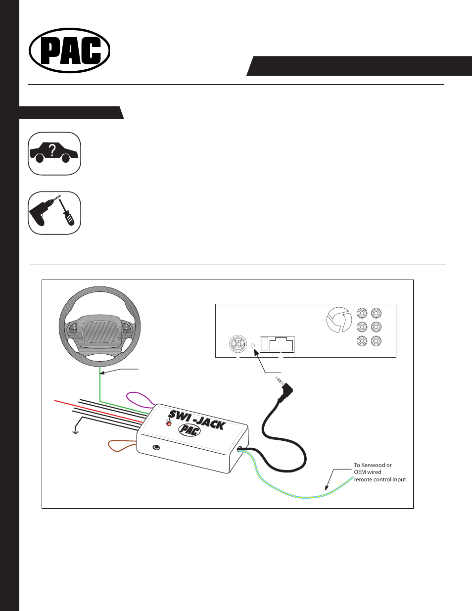 PAC SWI-JACK User Manual | 8 pages