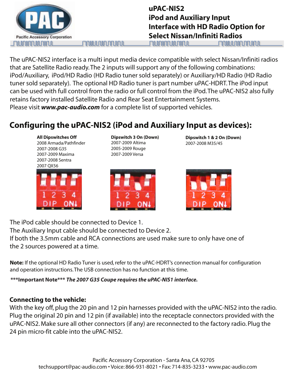PAC UPAC-NIS2 User Manual | 5 pages