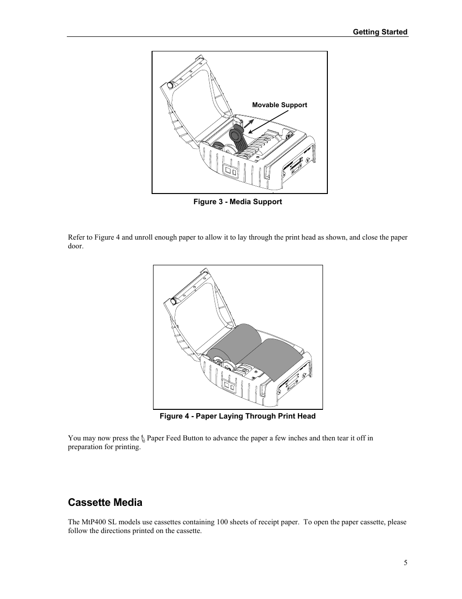 Cassette media | Printek Mobile Thermal MtP400 User Manual | Page 11 / 65